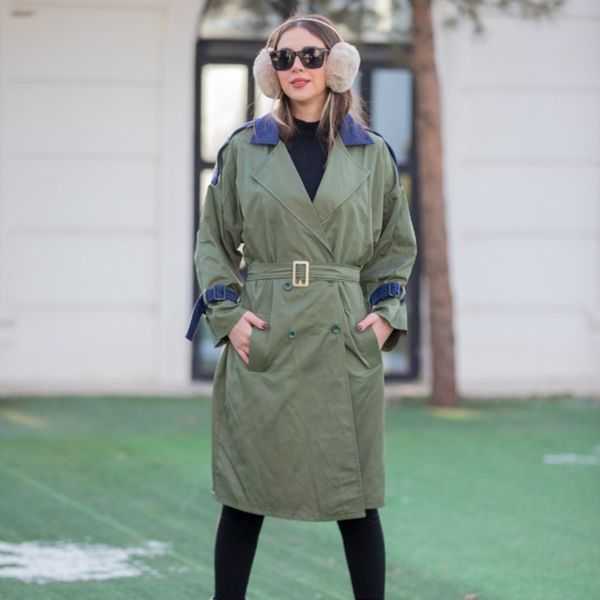 مانتو بارانی ترکیبی مدل مینیاتور