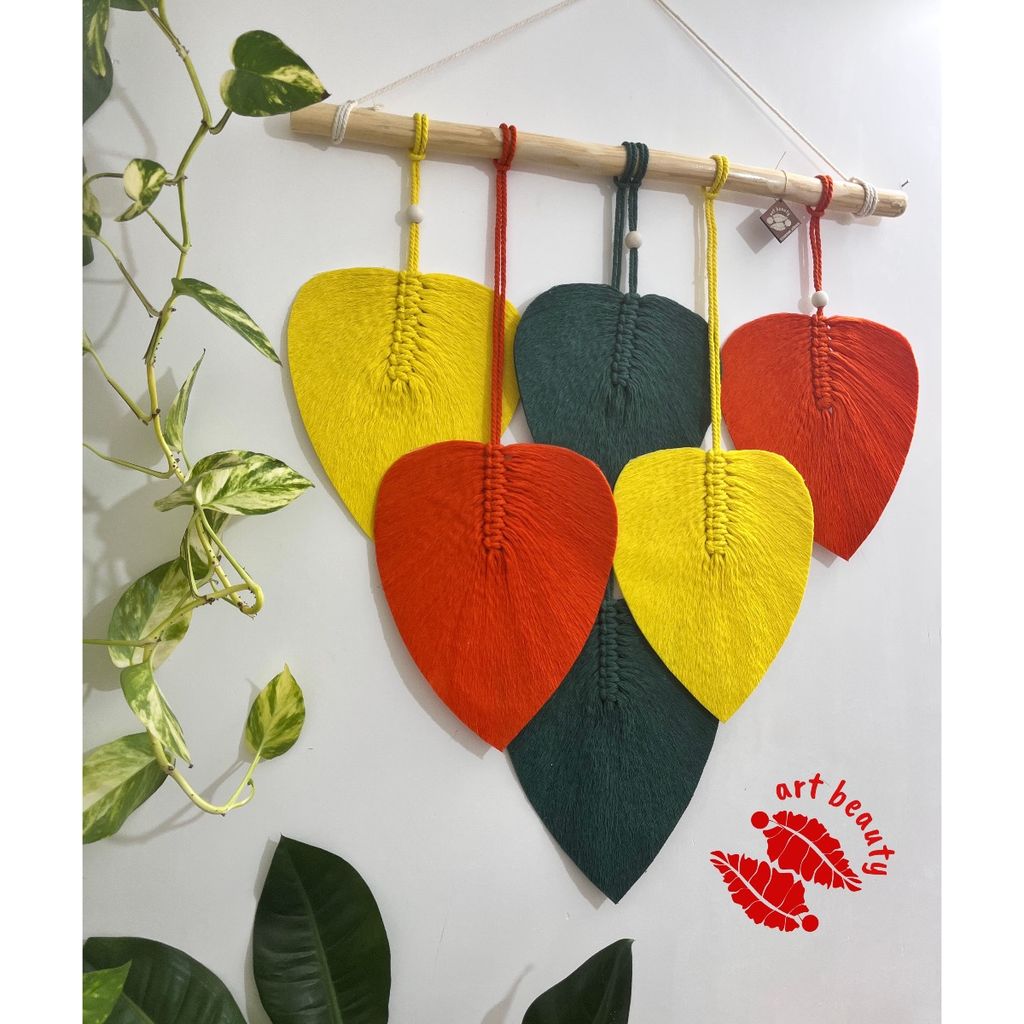 خرید انلاین دیوارکوب پاییزی مکرومه بافی طرح غروب