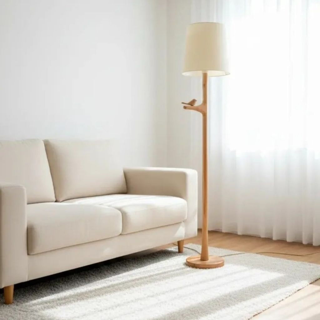 مشخصات آباژور ایستاده کنار سالنی مینیمال مدل پرنده