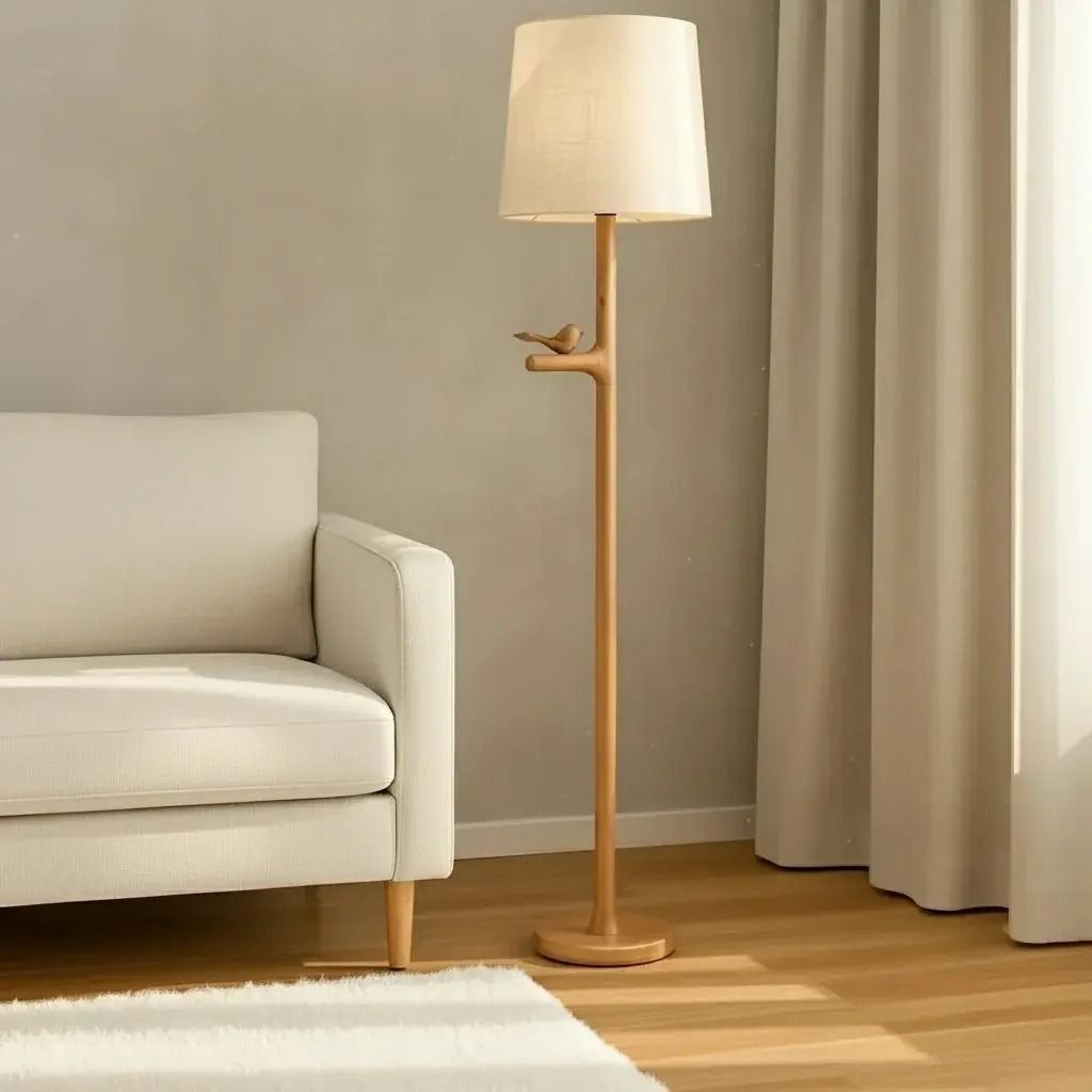 مشخصات آباژور ایستاده کنار سالنی مینیمال مدل پرنده