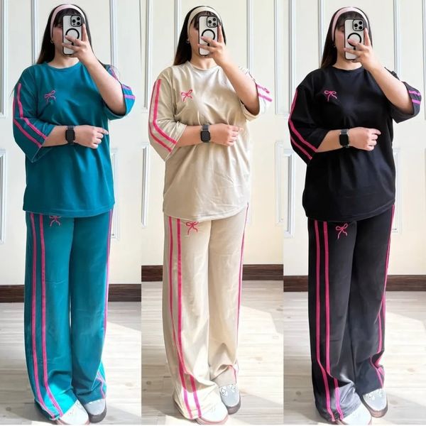 ست تیشرت و شلوار پاپیونی