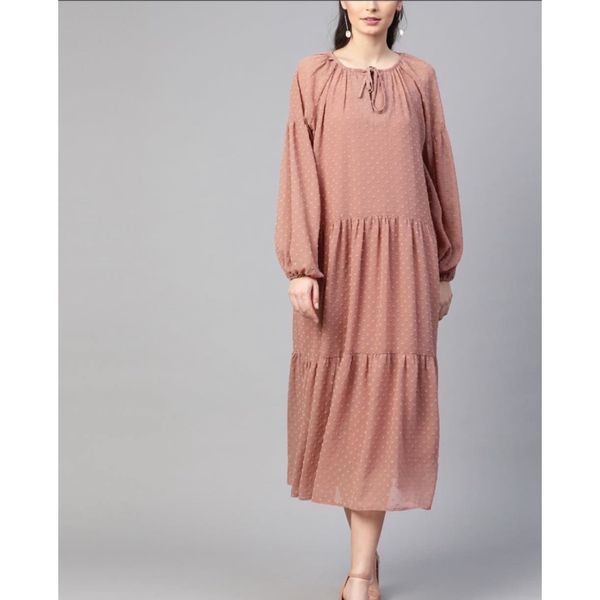 پیراهن ساحلی حریر ابروبادی طرح اشکی