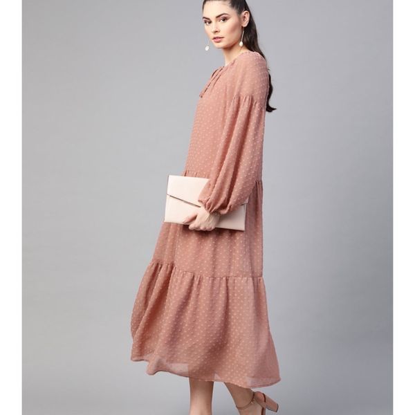 پیراهن ساحلی حریر ابروبادی طرح اشکی