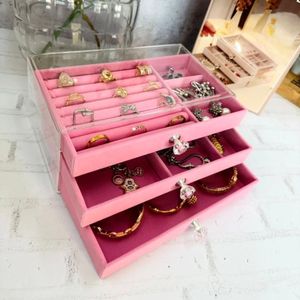 مشخصات جعبه جواهرات 3 طبقه کشویی