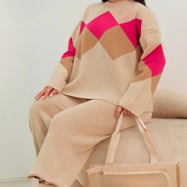 ست بافت زنانه طرح کارولین