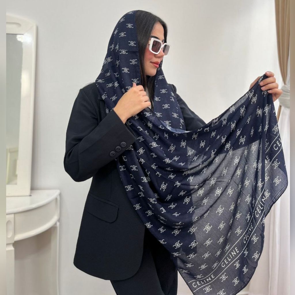 خرید آنلاین شال نخ پنبه چهارفصل طرحدار