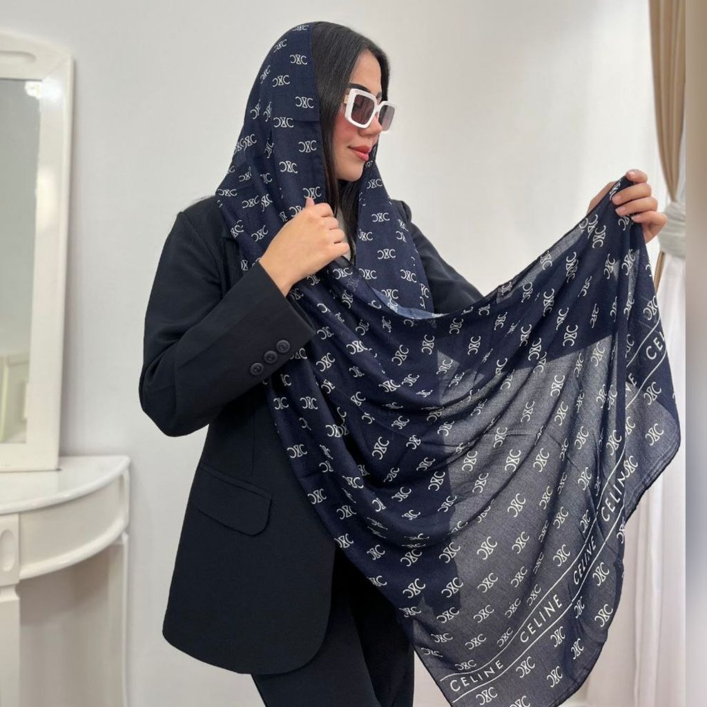 فروش اینترنتی شال نخ پنبه چهارفصل طرحدار