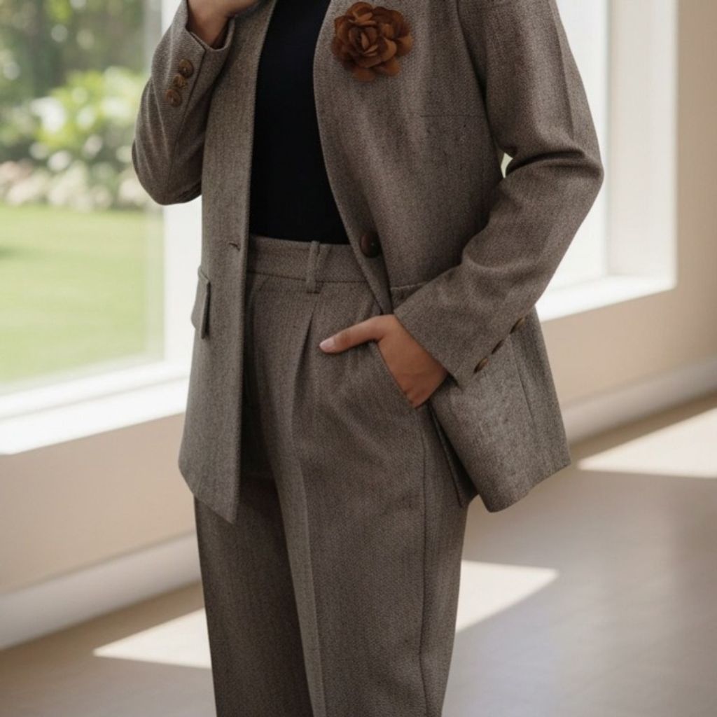 خرید آنلاین کت و شلوار ست آترین جناغی