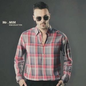 پیراهن مردانه اسپورت چهارخونه پنبه کد 1022
