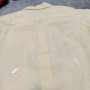 قیمت ارزان بلوز پسرانه نوزادی وارداتی لیمویی لینن