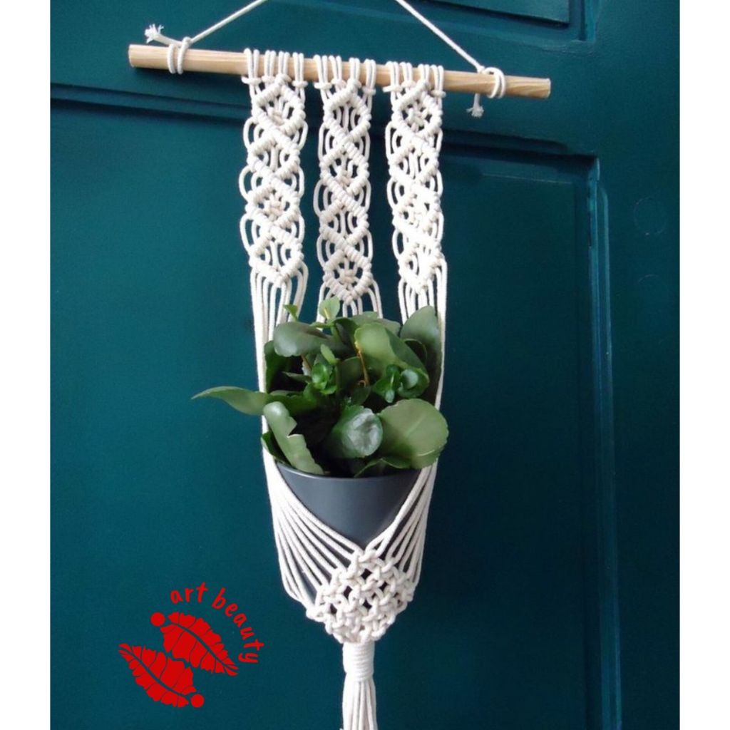 قیمت هولدر گلدان مکرومه بافی آرت بیوتی طرح ققنوس