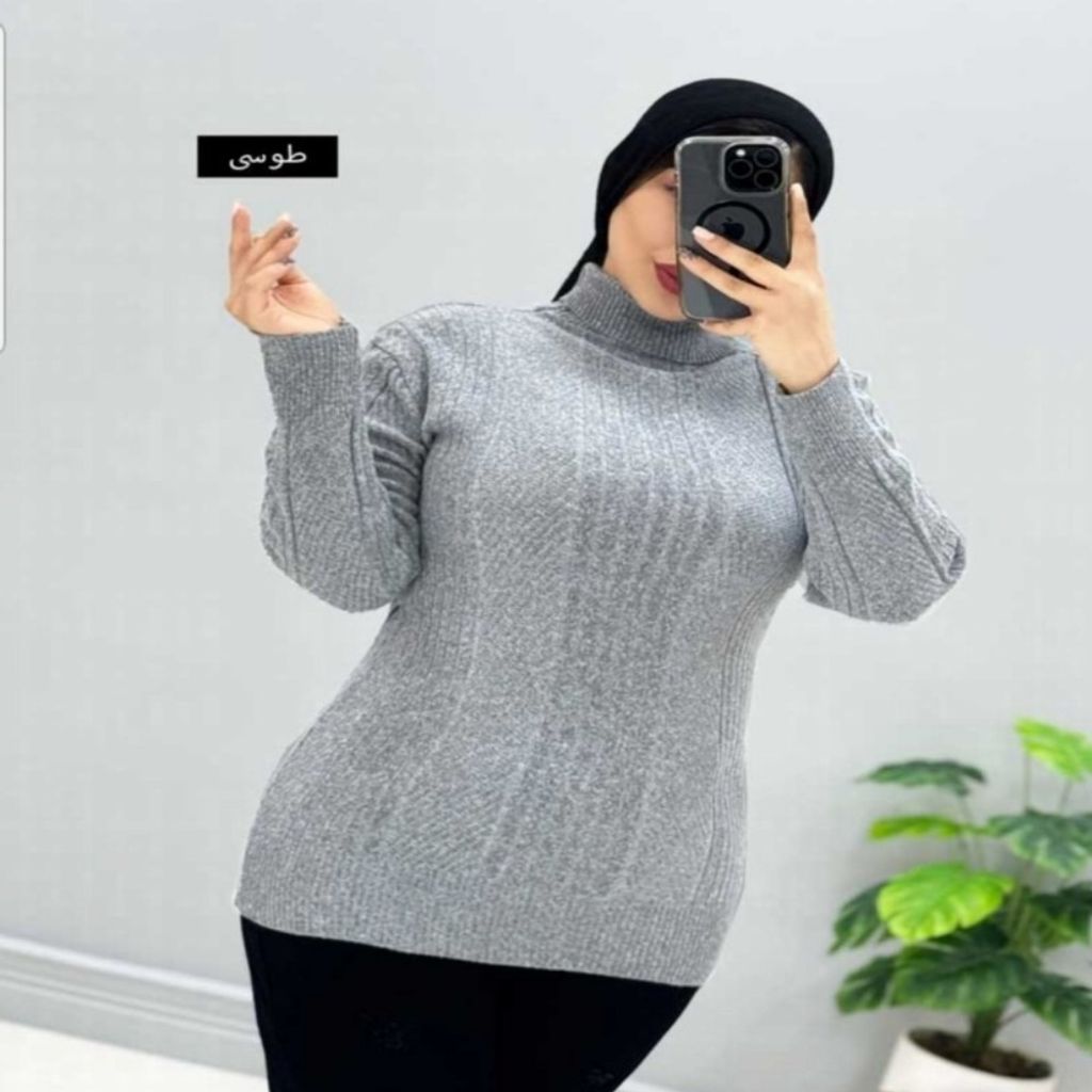 خرید انلاین بلوز بافت زنانه یقه اسکی کد 40