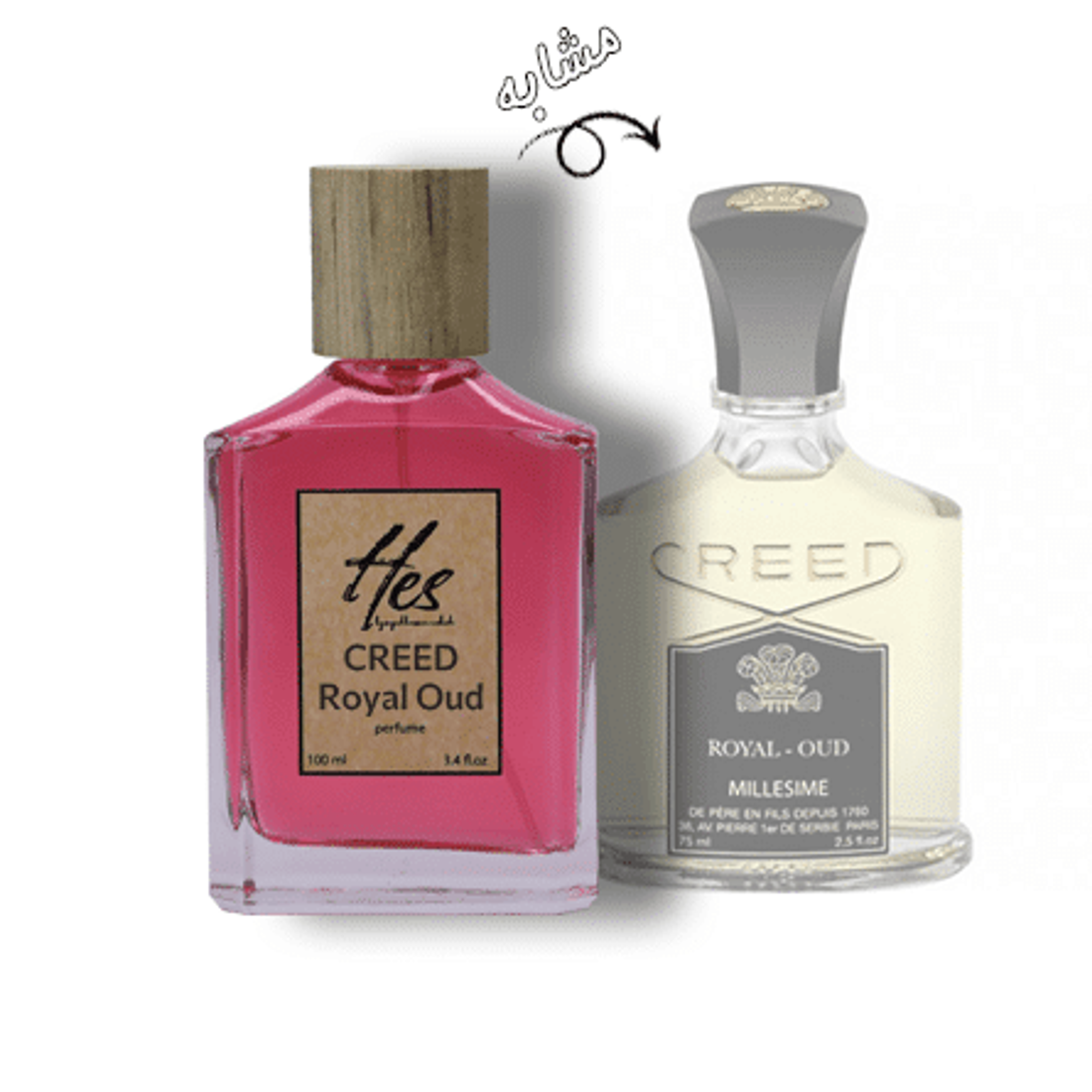 فروش اینترنتی عطر حِس مدل کرید رویال عود - hes - CREED - Royal Oud