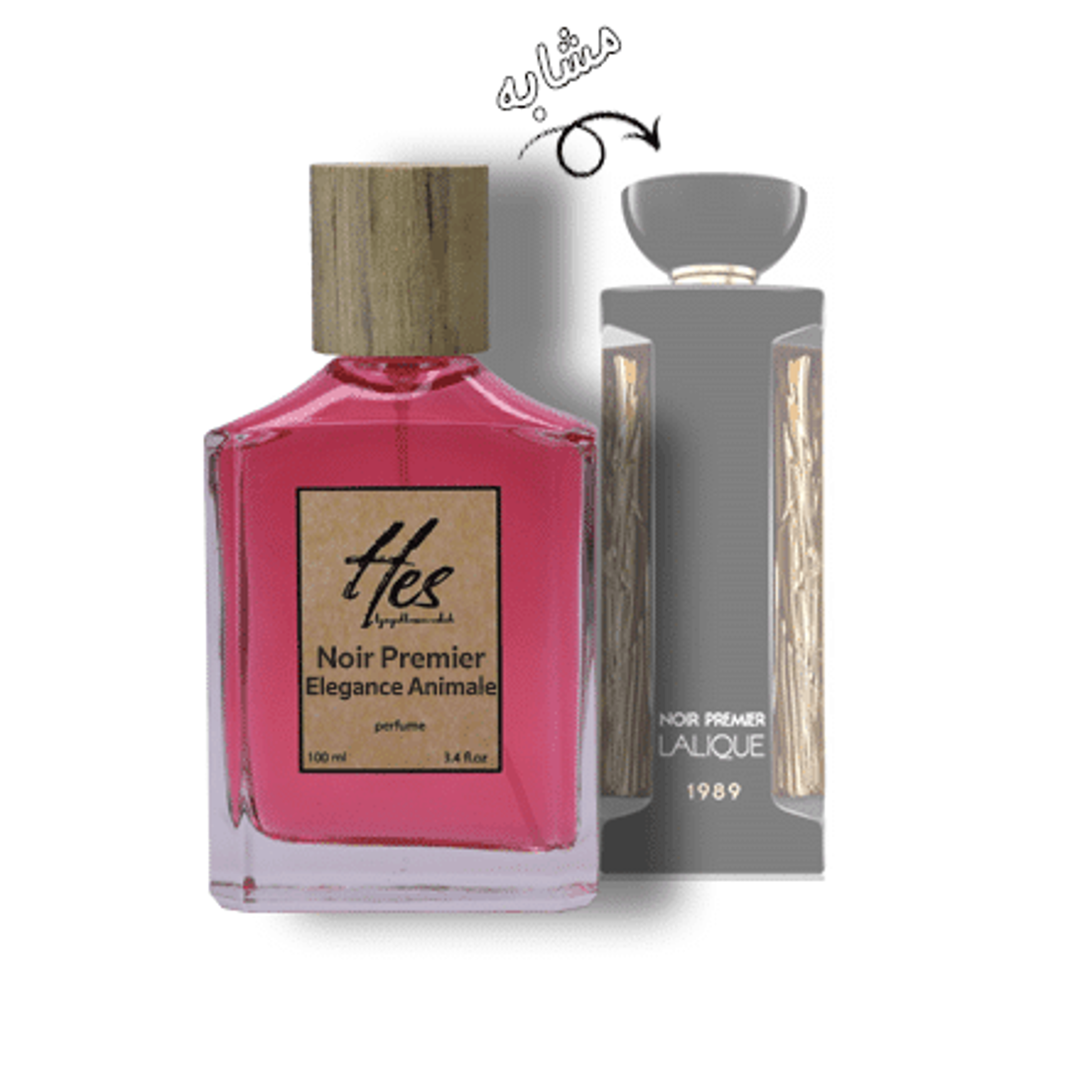 فروش اینترنتی عطر حِس مدل لالیک نویر پرمیر الگانس انیمال (نواغ پریمیر الگنس انیمال) - hes - LALIQUE - Noir Premier Elegance Animale