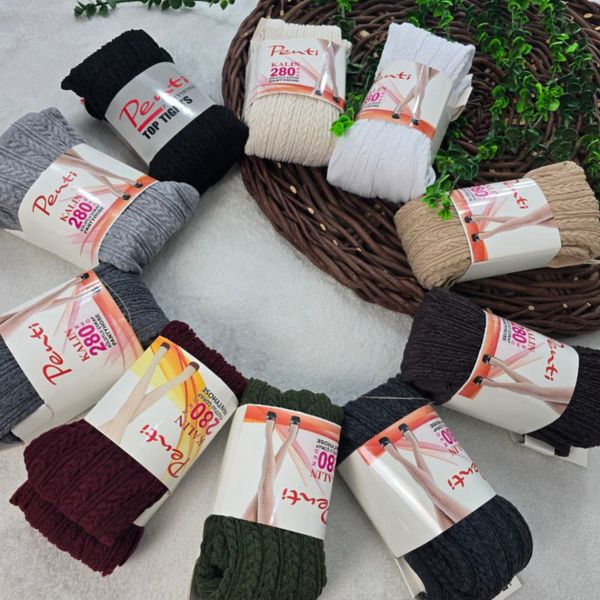 جوراب شلواری زنانه بافت طرح گندم