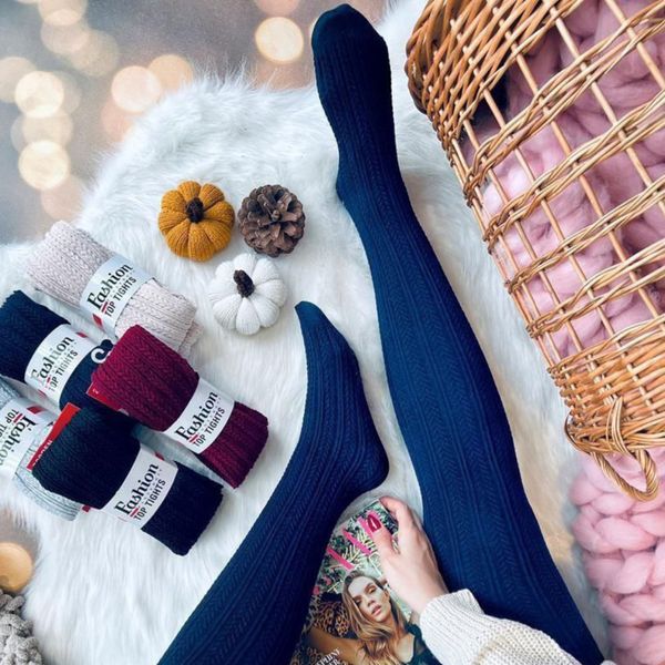 جوراب شلواری زنانه بافت طرح گندم