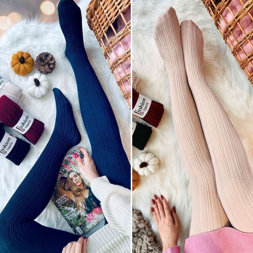 خرید اینترنتی جوراب شلواری زنانه بافت طرح گندم