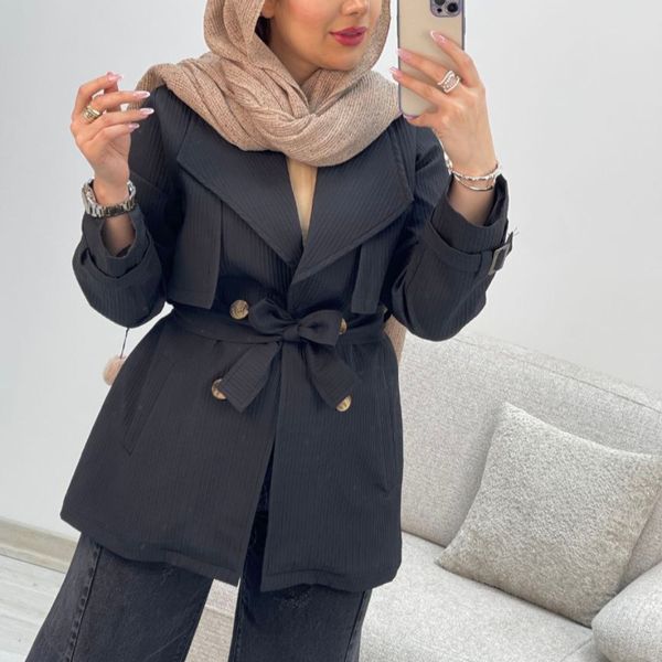 بارانی  زنانه آستردار طرح هانی