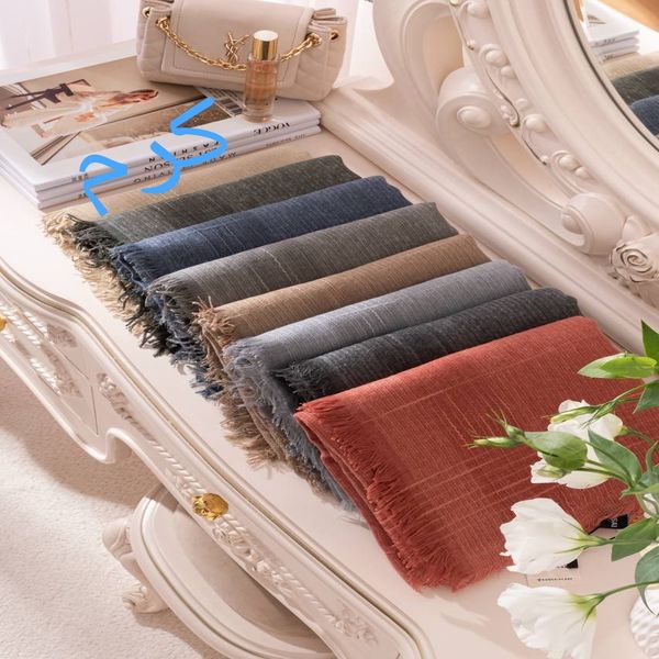 شال زنانه کنفی پاییزه دور ریش