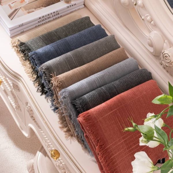 شال زنانه کنفی پاییزه دور ریش