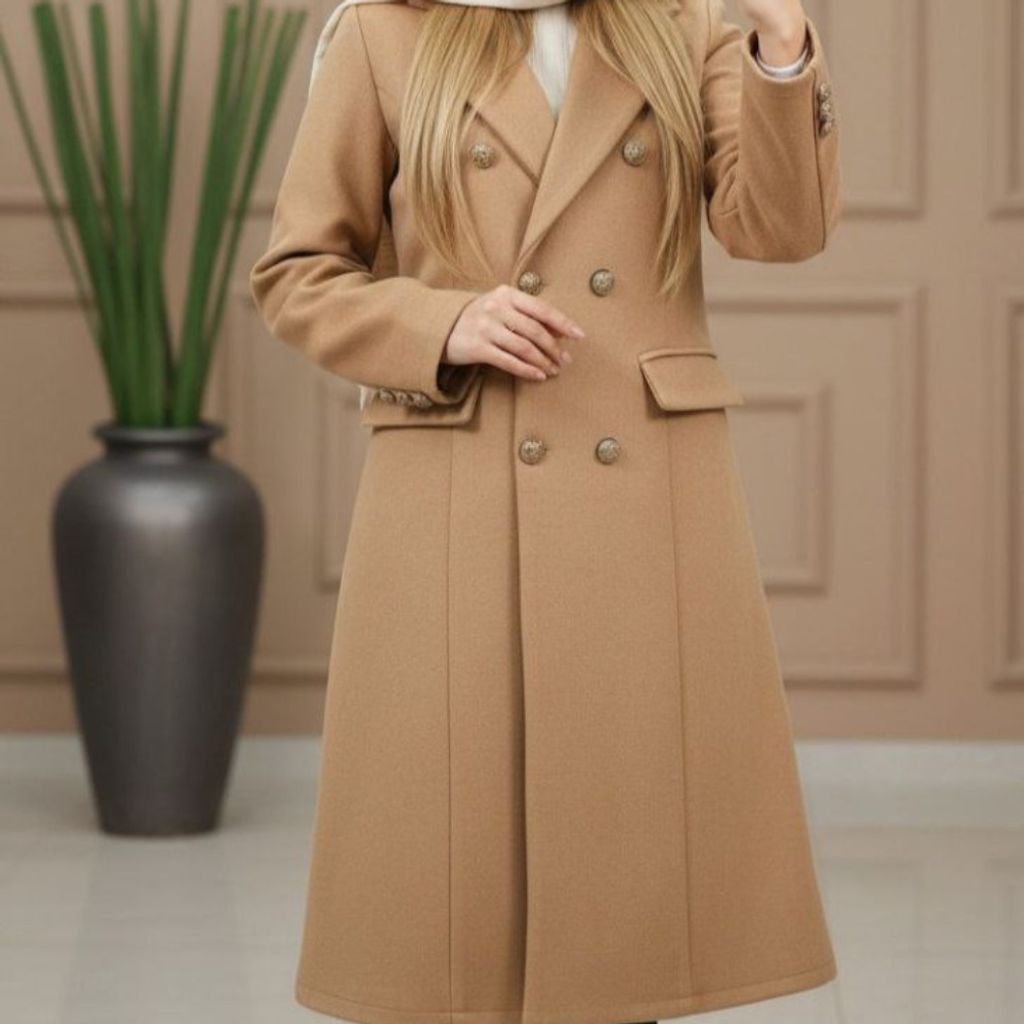 خرید آنلاین پالتو زنانه مزونی طرح سوژین