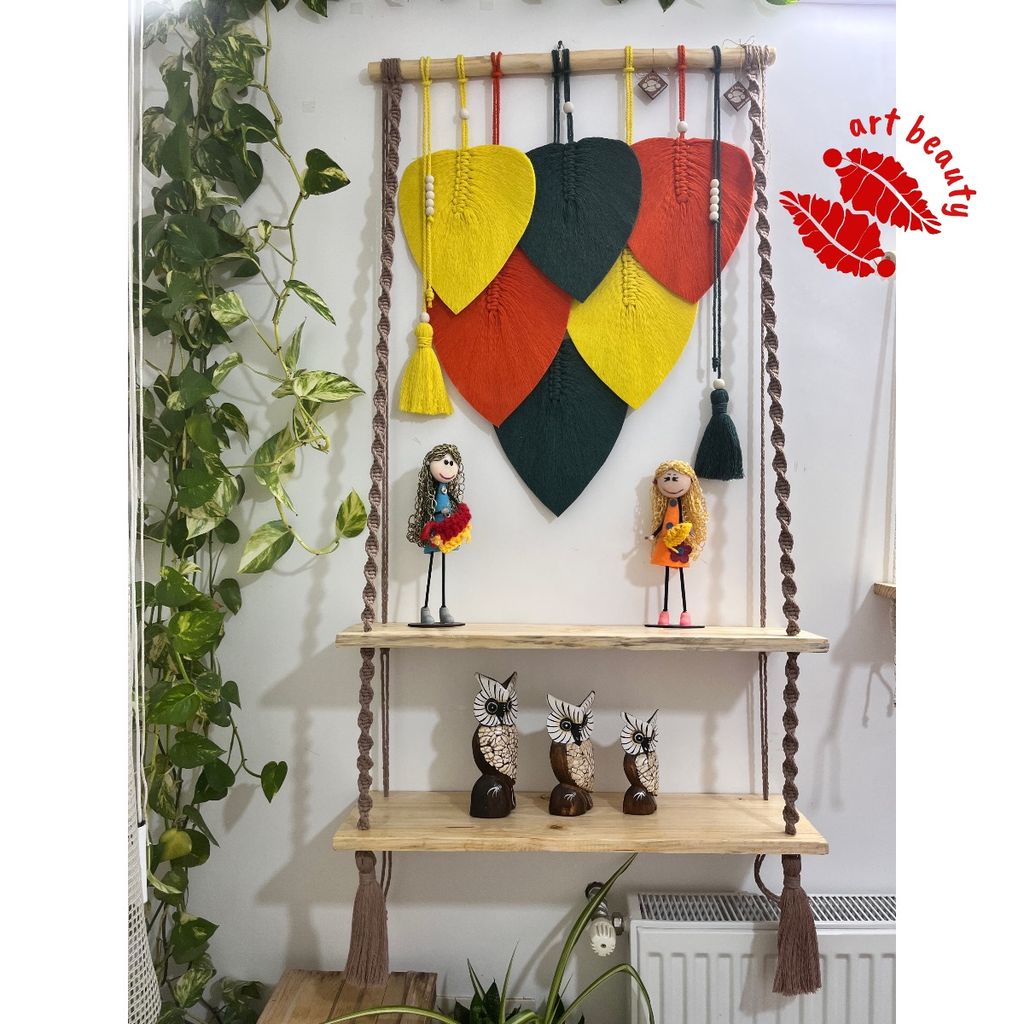 فروش اینترنتی دیوارکوب و‌ شلف چوبی پاییزی