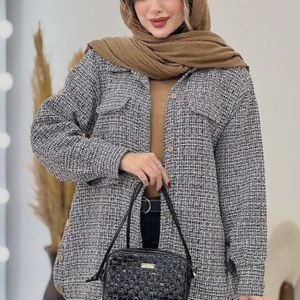 فروش اینترنتی مانتو بغل دکمه راشل