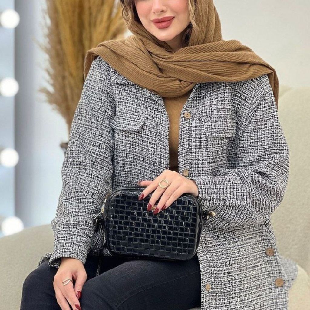 خرید آنلاین مانتو بغل دکمه راشل