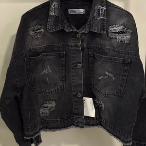 کت جین زارا مشکی   زا‌و دار