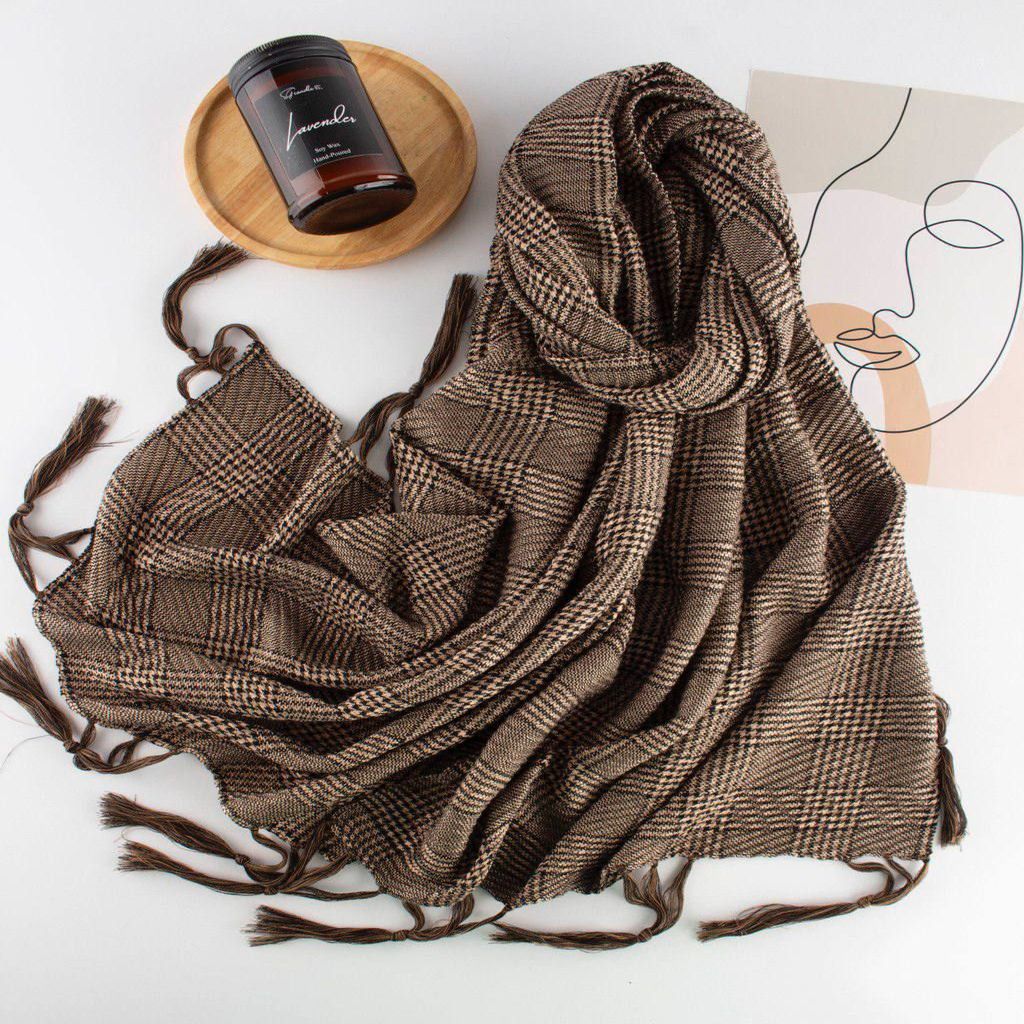 خرید اینترنتی قیمت شال زنانه ویسکوز پاییزه طرح پلیسه