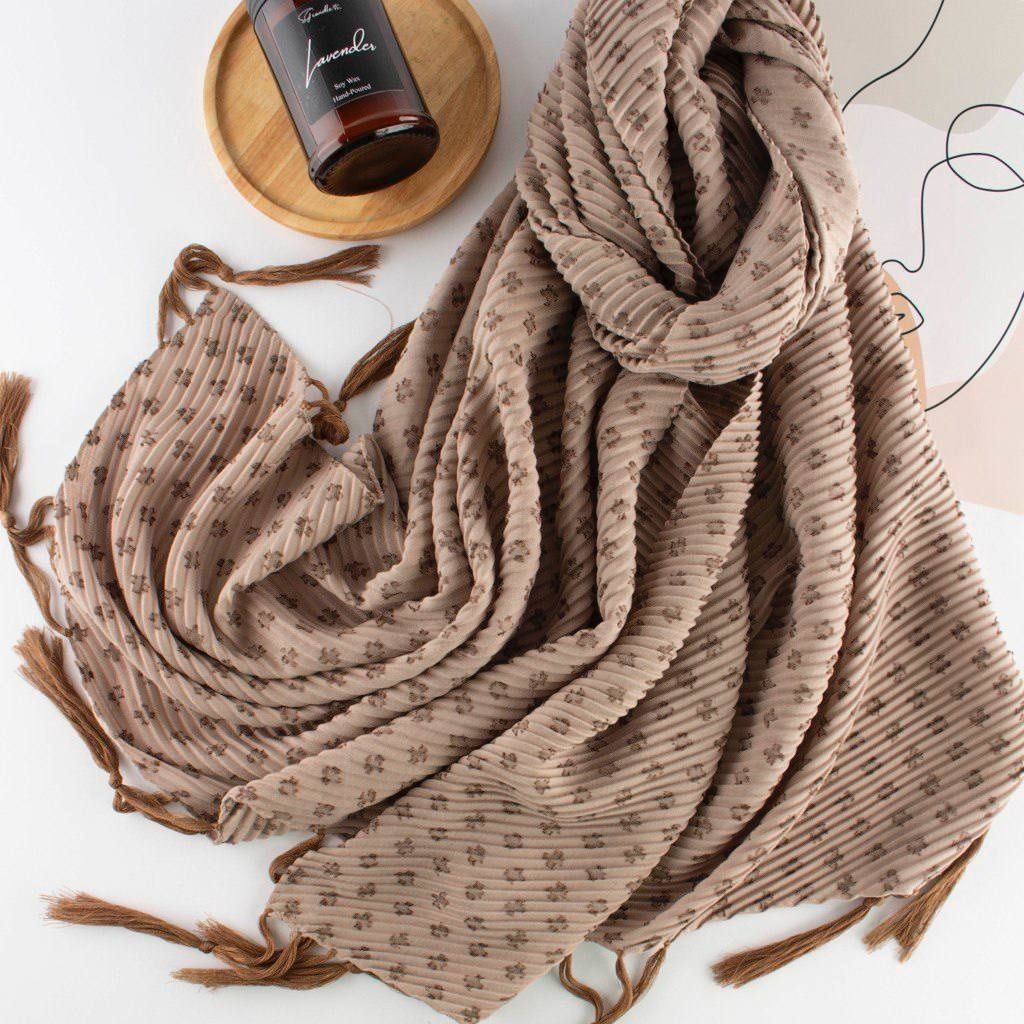 خرید انلاین شال زنانه ویسکوز پاییزه طرح پلیسه