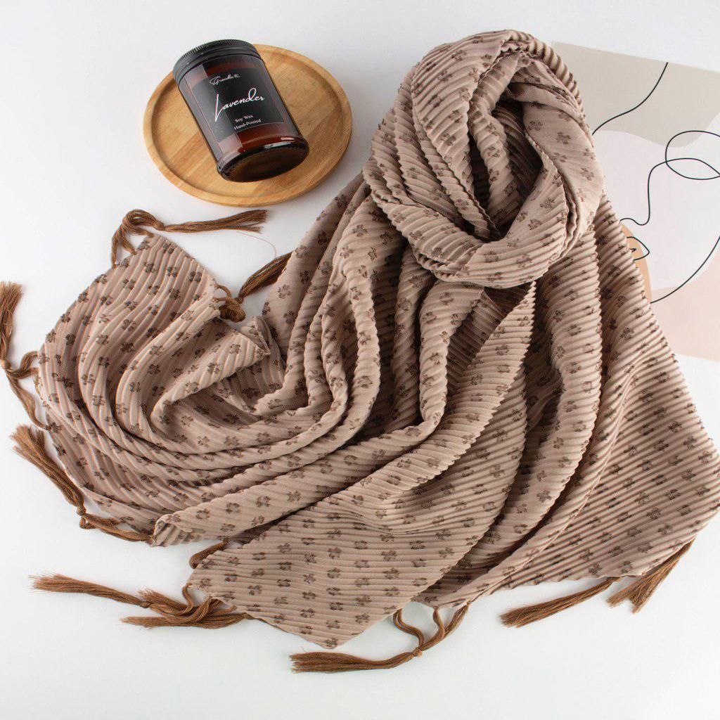 خرید اینترنتی قیمت شال زنانه ویسکوز پاییزه طرح پلیسه