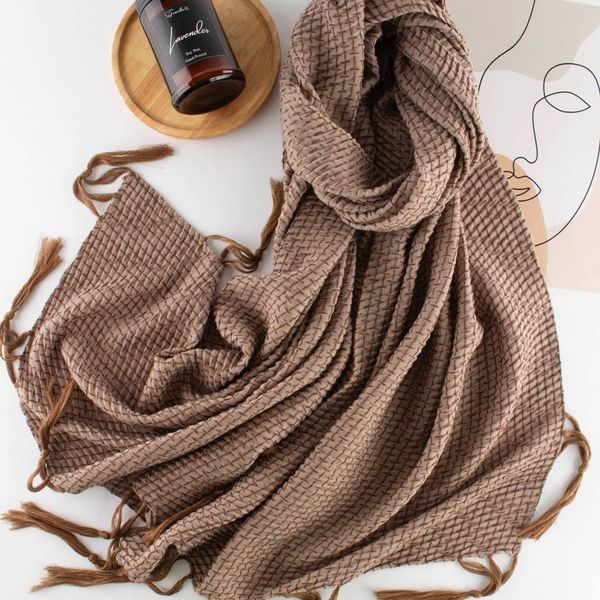 شال زنانه ویسکوز پاییزه طرح پلیسه