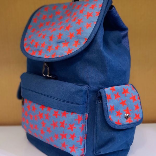 کوله پشتی جین ستاره دار