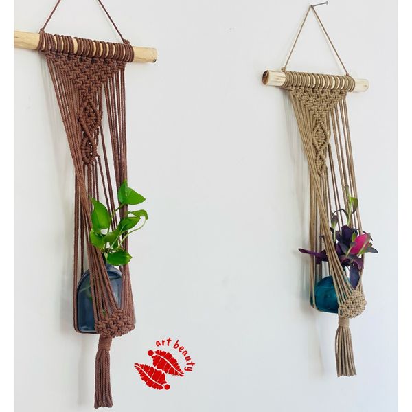 آویز گلدان مکرومه فانتزی طرح پناه