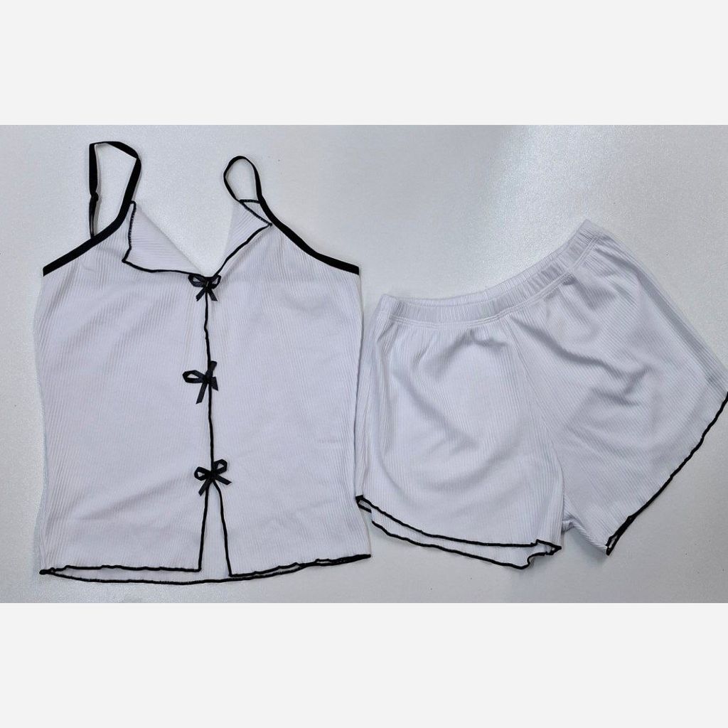 قیمت تاپ وشورتک نخی پاپیونی