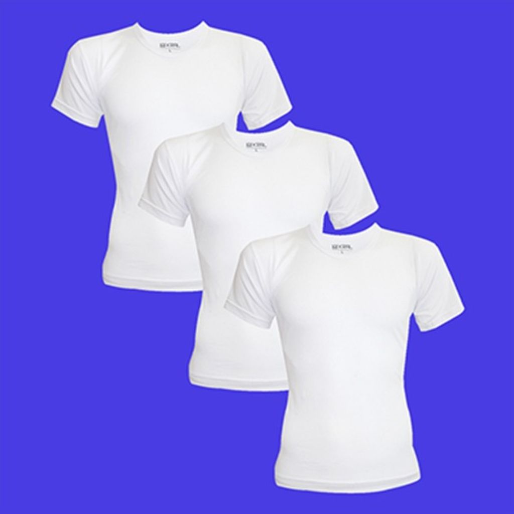 مشخصات زیرپوش نیم آستین مردانه سفید نخ پنبه 3 عددی