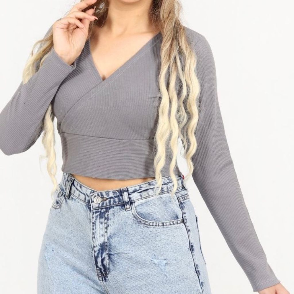 خرید اینترنتی کراپ کبریتی آستین بلند