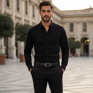 پیراهن مردانه ساده اسپورت سفید مشکی کد 1025