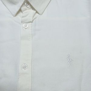 قیمت ارزان پیراهن مردانه ساده اسپورت سفید کد 1025