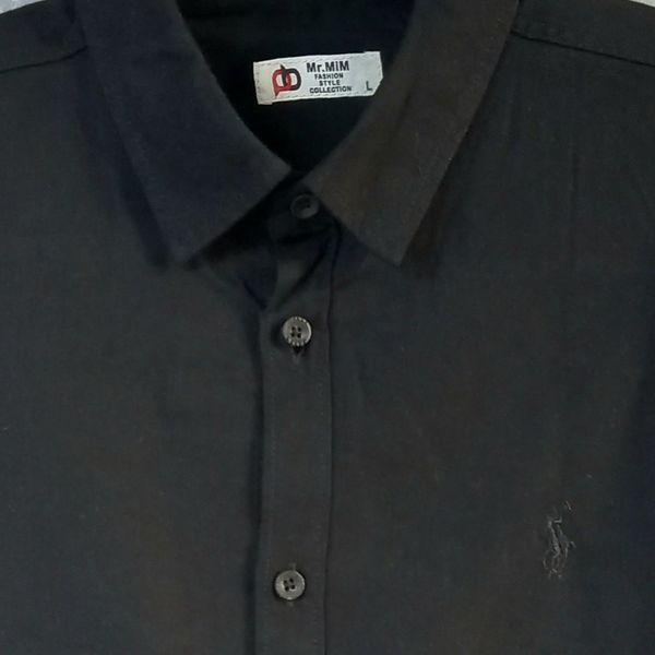 پیراهن مردانه ساده اسپورت سفید مشکی کد 1025