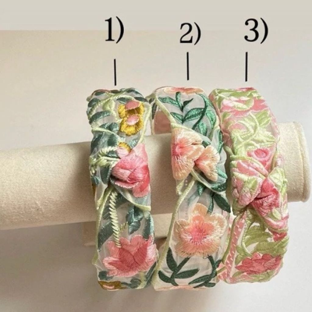 خرید اینترنتی تل مو شمعی نشکن گلدوزی شده