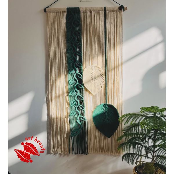 دیوارکوب جوانه‌مکرومه بافی طرح سوگل