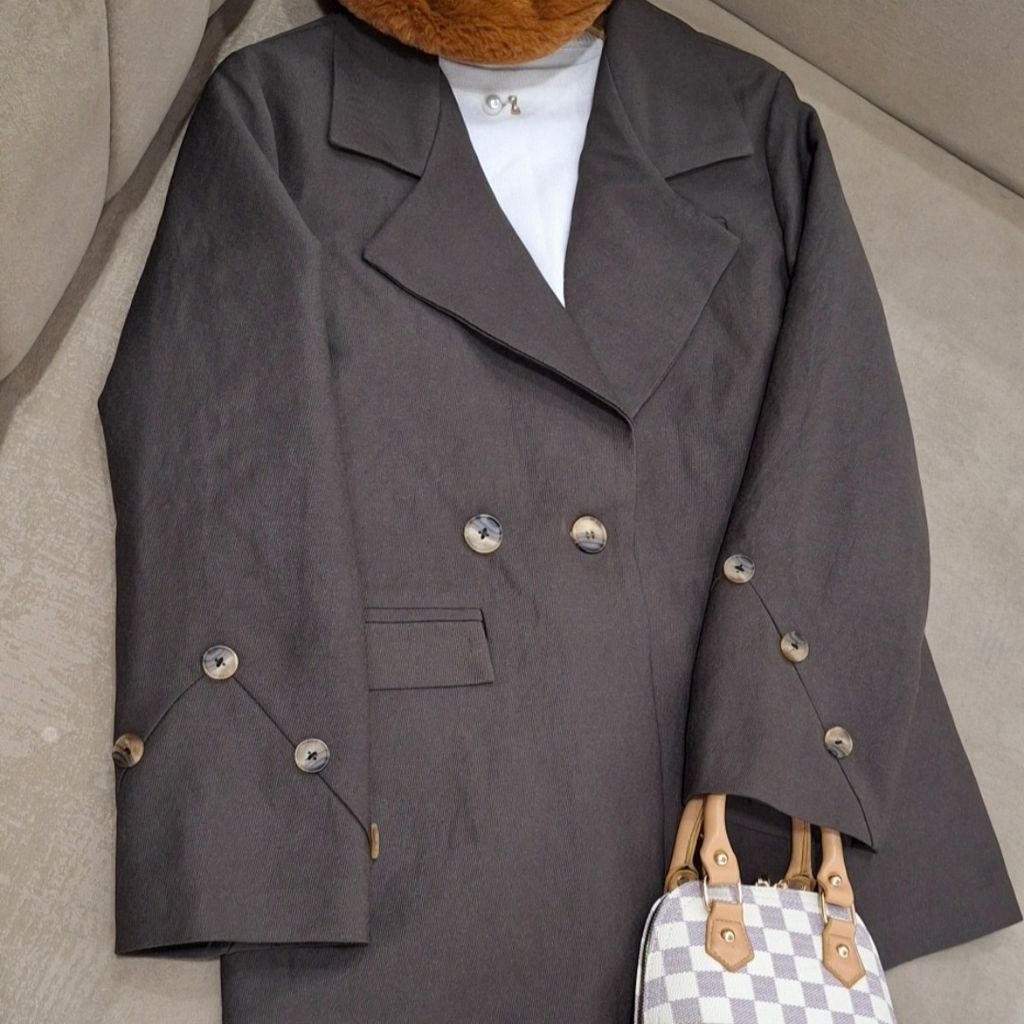 خرید انلاین کت آستردار پاییزه ریوا موکا