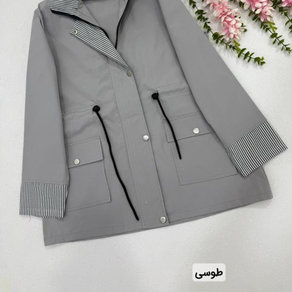 بارونی زنانه طرح رنگین کمان