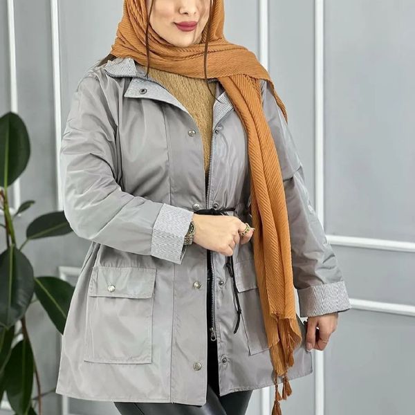 بارونی زنانه طرح رنگین کمان