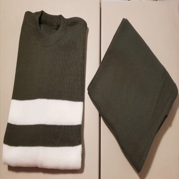 ست بافت بلوز و شلوار راه راه کد 4000