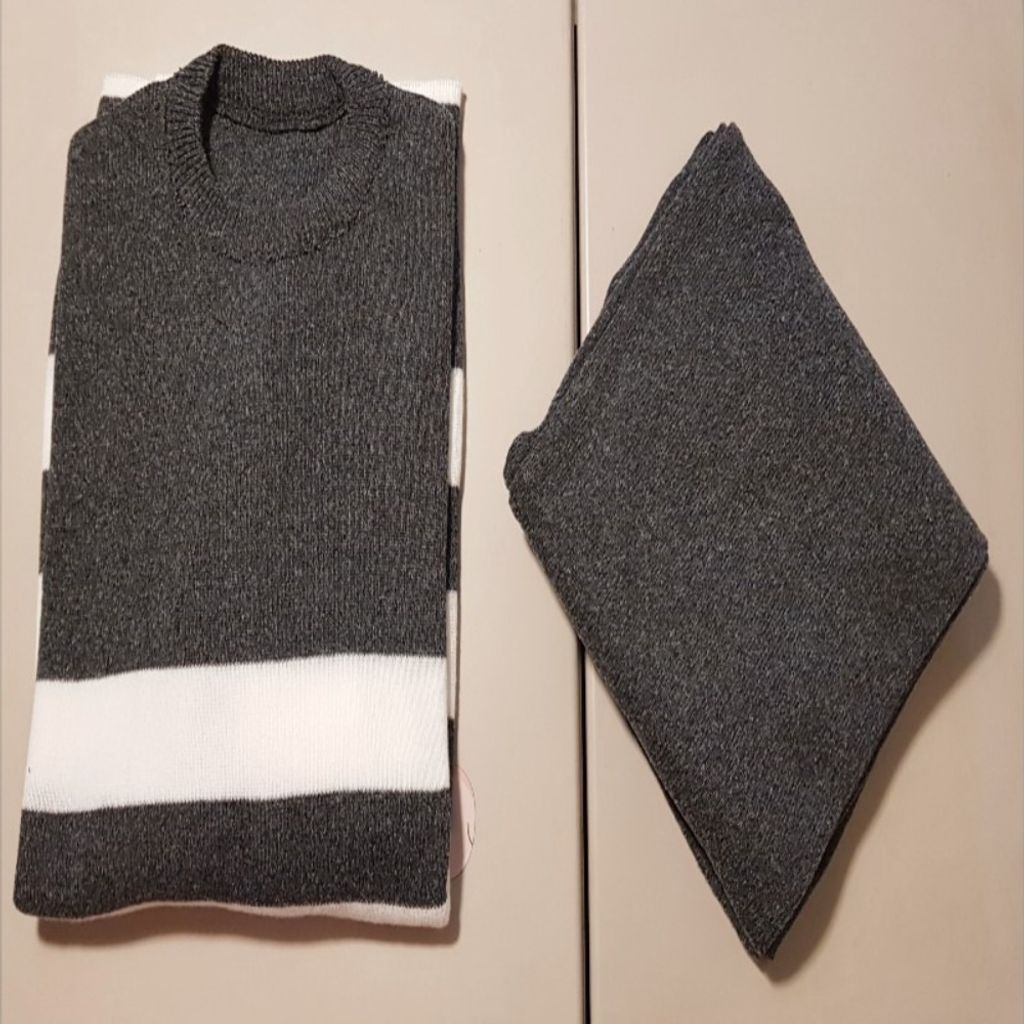 خرید انلاین ست بافت بلوز و شلوار راه راه کد 4000