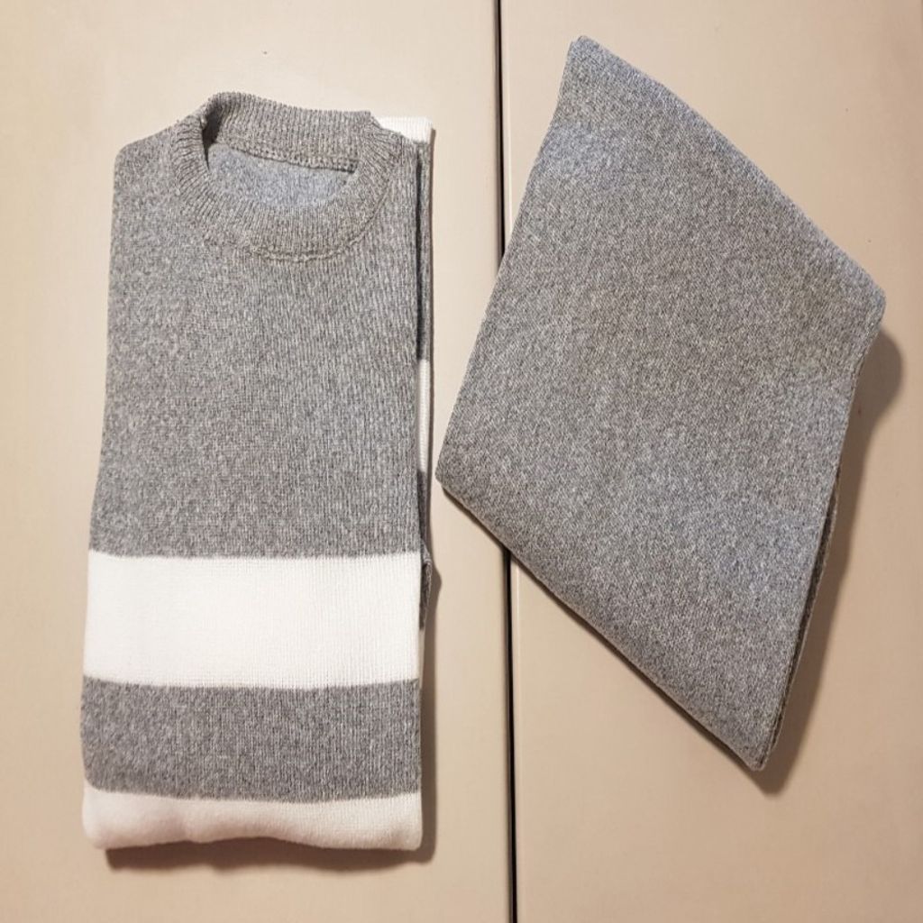 فروش اینترنتی ست بافت بلوز و شلوار راه راه کد 4000