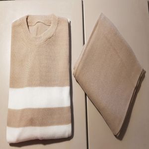 قیمت ست بافت بلوز و شلوار راه راه کد 4000